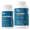 Dr. Tobias Vegan Omega 3 Algae Olje og Magnesium Bisglicinat, Essential wellness støtte for hjerte, hjerne, muskel, og bein helse, ikke-GMO, Vegan