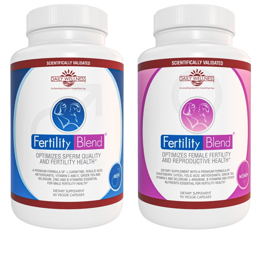 Fertilitet Vitaminer for konsesjon for kvinner og menn Bundle - 1 måned