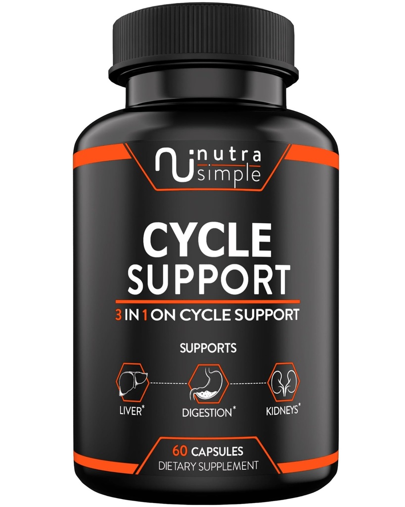Syklusstøtte Supplement for menn og kvinner - Naturlig Liver Cleanse Detox & Repair - Gut Helse & Nyre Støtte med Melk Thistle, Beet Root, Dandelion, Choline, Artichoke Extract - 60 kapsler