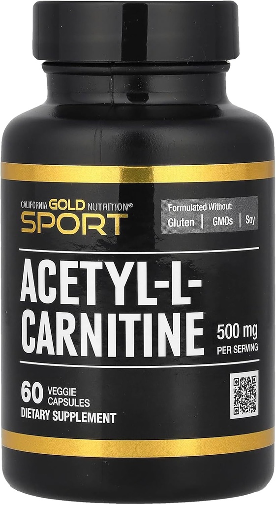 California Gold Nutrition Acetyl-L-Carnitin, 500 mg, 60 Veggie Capsules
