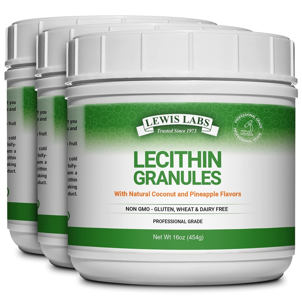 Lecithin Granules Supplement | Naturlig soya Lecithin pulver er en utmerket kilde til fosfatidylkolin | Lactation støtte, immunfunksjon og støtte hjernehelse, 16 oz