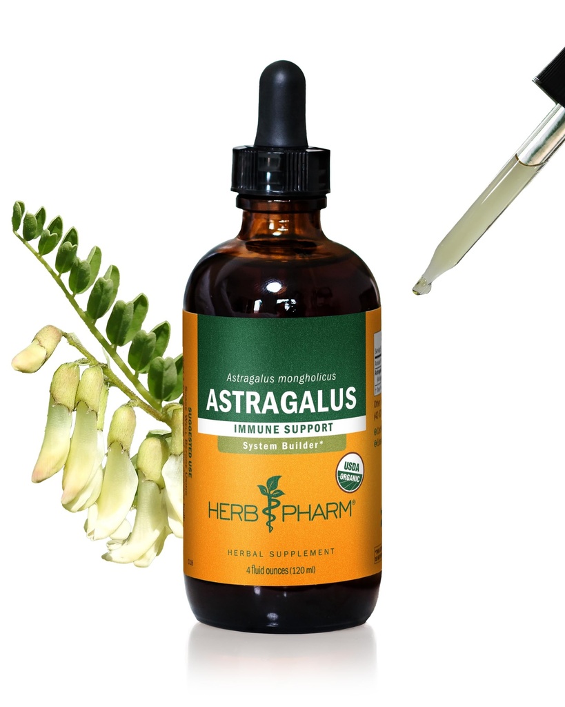 Herb Pharm Certified Organic Astragalus Liquid Extract for immunsystem støtte - 4 Ounce