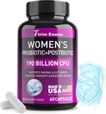 Probiotika for kvinner 190 milliarder CFU - 10 Strains & Postbiotika for Wowen- Immune, Digestive, Gut, Vaginal & Urinal Helse, PH Balance- Støtter Avslappende medisiner, Gas & Bloating, 60 Kapsel