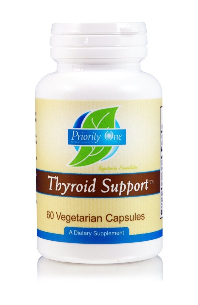 Prioritet Ett vitaminer Thyroid støtte 60 vegetariske kapsler - vegetarisk støtte av Thyroid Gland.*