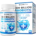 Probiotic 300 milliarder CFU - 12 strimler med organiske prebiotika for digestiv & Gut, immune, bloating helse - Probiotika for kvinner og menn - daglig dairy gratis, hyllestabil - 60 greve
