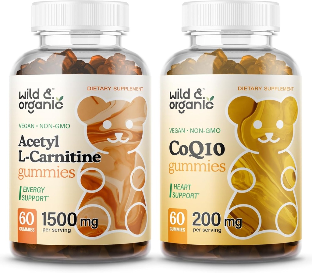 Wild & Organic L-karnitin Gummies & CoQ10 Gummies 60 greve