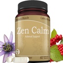 Zen Calm Stress Adrenal Støtte Supplement Organisk Adaptogen Urter - Magnesium, B vitaminer, GABA og mer for å støtte en naturlig ro. Ikke-Drowsy. Ikke-GMO (60 Veggie Caps)