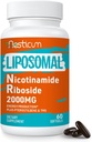 2000 MG Liposomal Nicotinamid Riboside Supplement med TMG & Pterostilbene, Superior til Niacinamid for energi, immunitet, aldersmotstand, 60 Softgels