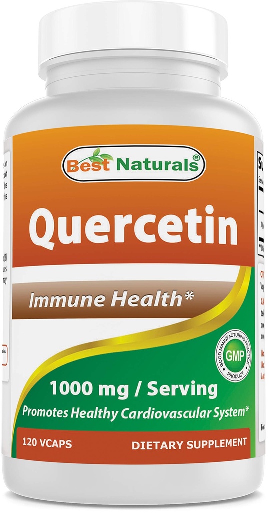 Best Naturals Quercetin 1000 mg/Serving 120 Veggie Capsules (120 greve (pakke med 1))