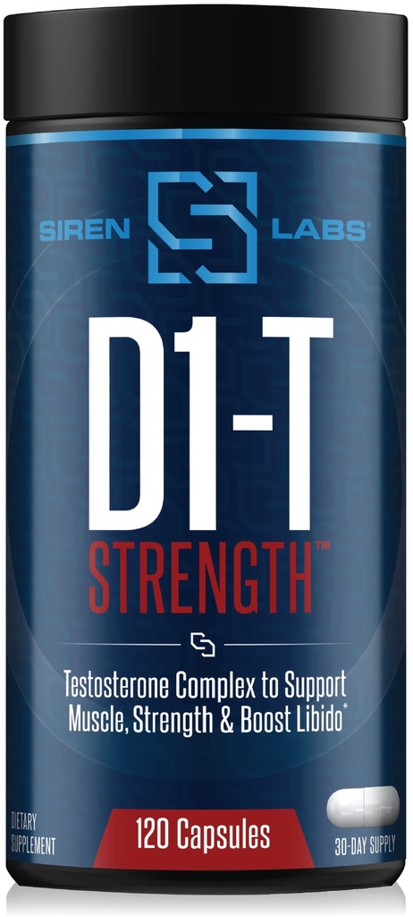 D1-T Styrke Testosteron Booster for menn Mass Gainer med D-Aspartic Acid - Monster Muscle Mass-Building - Test Booster Forsterkning av østrogen anabole muskelvekst (120 kapsler)