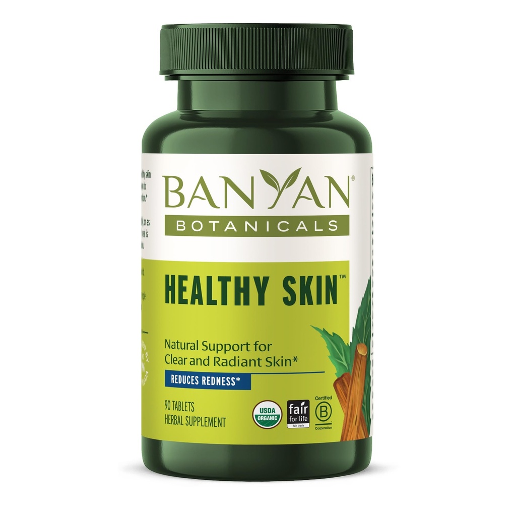 Banyan Botanicals Sunn hud – økologisk hudtilskudd – for strålende og sunn hud – 90 tabletter – ikke-GMO Sustainablely Sourceed Vegan