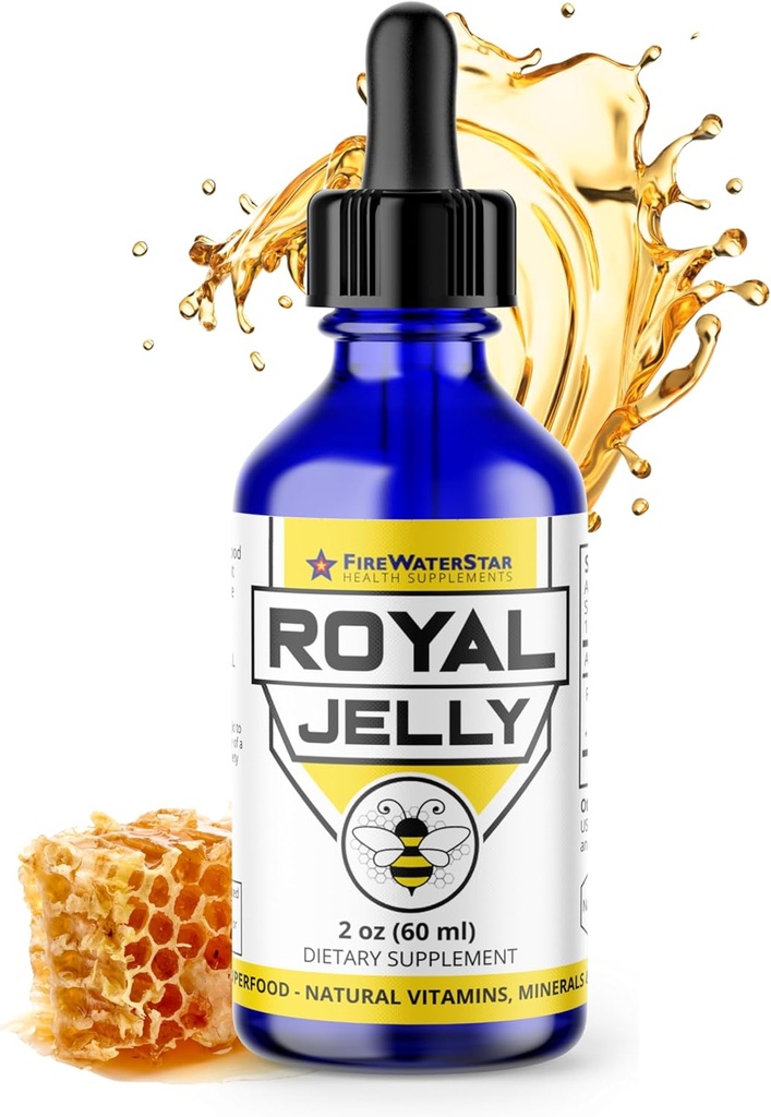 FWS Royal Jelly Bee Drevet Superfood, Naturlige vitaminer, Mineraler, Antioksidanter, Organisk, Mat av Keisere, Nutrient-Rich Supplement, Ikke-GMO, støtter velvære og hud helse