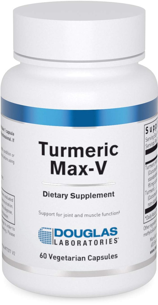 Douglas Laboratories Turmeric Max-V | Standardisert Curcumin å støtte felles og muskelfunksjon | 60 kapsler