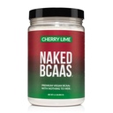 NAKED Cherry Lime BCAA Aminosyrer pulver, 100% ren 2:1:1 Formula, Vegansk grened kjede Aminosyrer, Instantized alle naturlige BCAA pulver supplement - 501 gram, 34 serveringer