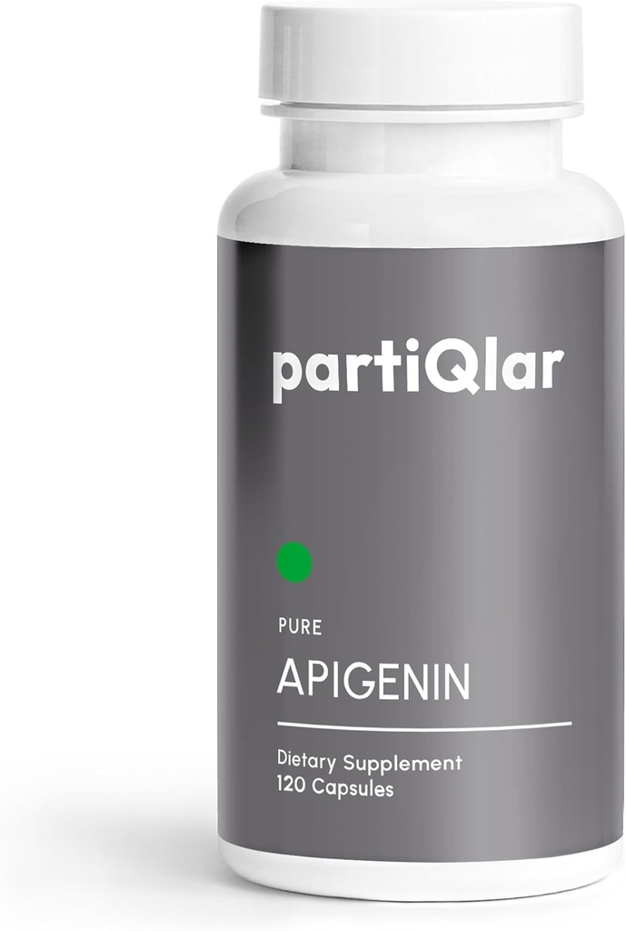 Apigenin, 100 mg Per servering, 60 kapsler – ren – 98,7% Stabilisert – Aktive Bioflavonoider & Antioksidanter – Ikke-GMO