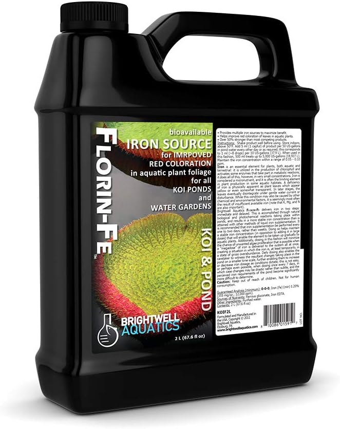 Brightwell Aquatics Florin Fe - Jern Supplement for rød og grønn farge på Pond Aquatic Plants, 2 Liter