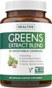 Super Greens Antioksidanter Superfoods 2250mg Supplement - 20 Ingredienser med spruter, Mushrooms, Roots, Hvitløk, Bitter Melon, Artichoke, Celery Seed, Cayennepepper, Alfafa NON GMO - 180 Kapsler