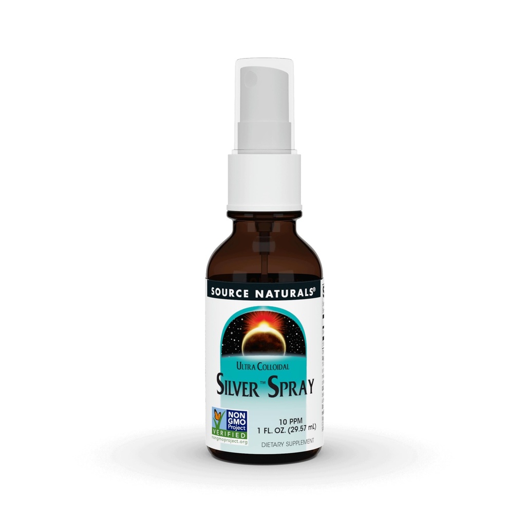 Kilde Naturals Ultra Colloidal Silver Spray 10 ppm for wellness støtte - 1 Fluid oz