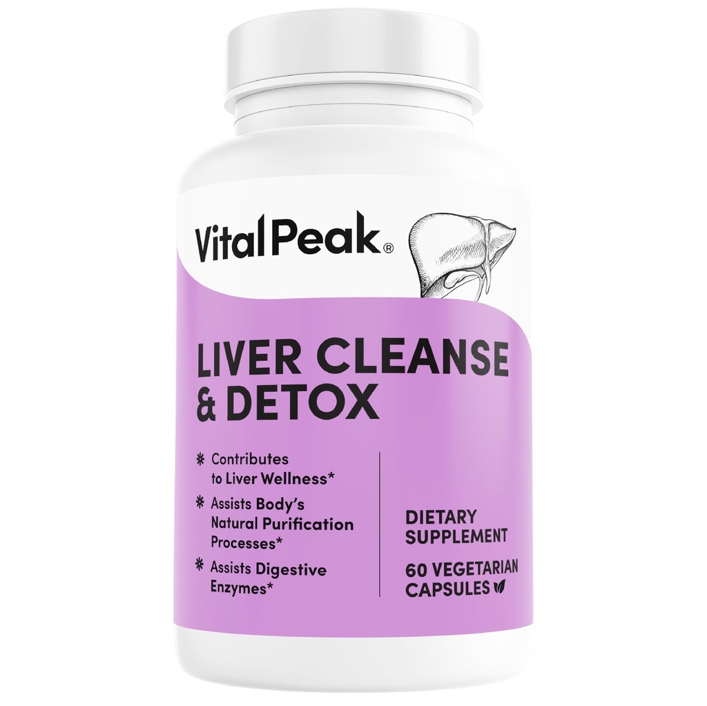 Liver Cleanse Detox & Reparasjon - Liver Helse Støtte Supplement - med Melk Thistle, Berberine, Beet Root Powder, Turmeric, Ginger, Dandelion Root, Artichoke, Grape Seed Extract & Mer - 60 Kapsler