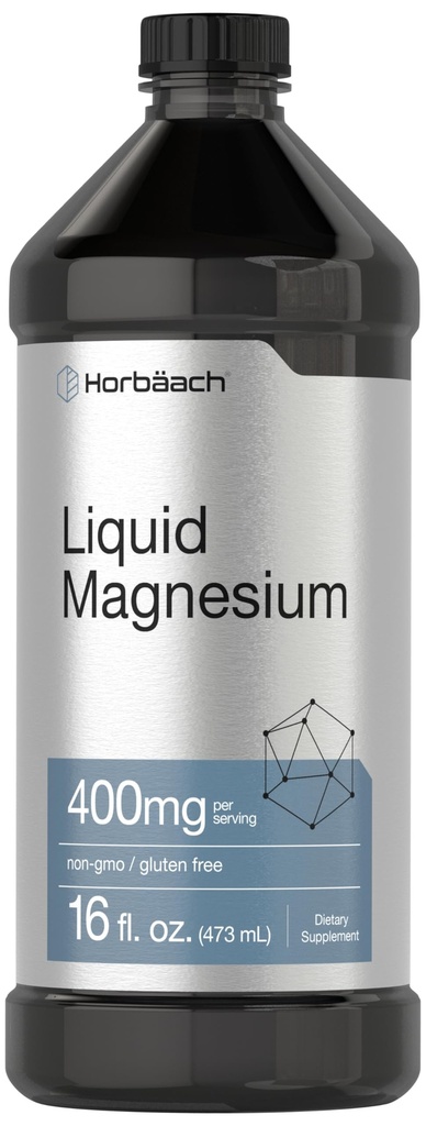 Horbaach flytende magnesium 16 fl oz | Vital Trace Minerals Complex | med sulfat, litium og bor | vegetarian, ikke-GMO og glutenfri supplement