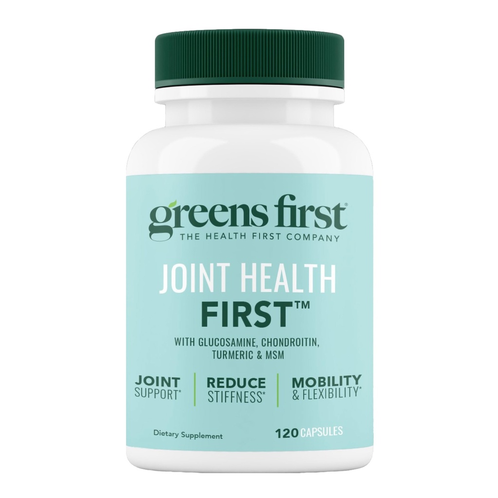 Greens First Joint Health First - Natural Joint Support Supplement med MSM, Turmeric, Ashwagandha, & Ginger - for felles støtte - Ikke-GMO/Dairy-Free / Glutenfri (120 Softgels)