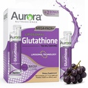 Aurora Nutrascience Mega-Liposomal flytende glutathion, immun- og antioksidant Gut helsestøtte Supplement, 750 mg per servering, ikke-GMO, sukker-fri, 32 Single Server pakker