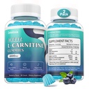 2 pakke sukker gratis acetyl L-karnitin gummier, L-karnitin Supplement for kvinner og menn, med vitamin C & B12, Alcar for energi, hjerne og hjerte helse støtte, vegansk, ikke-GMO, 120 greve