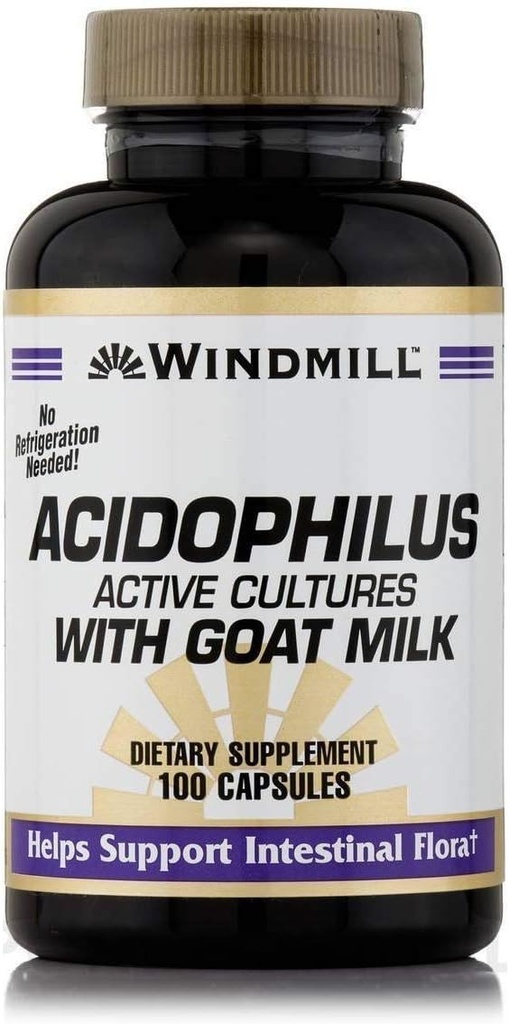 Acidophilus med goat melk - 100 kapsler av Windmill