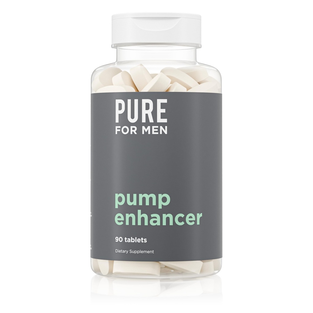 Ren for menn Pump Enhancer | Pre Workout Supplement for muskelpumpe, utholdenhet og økt blodstrøm | Nitric Oxid Booster med L-Arginine & L-Citrulline | Fokus og energistøtte | 90 greve
