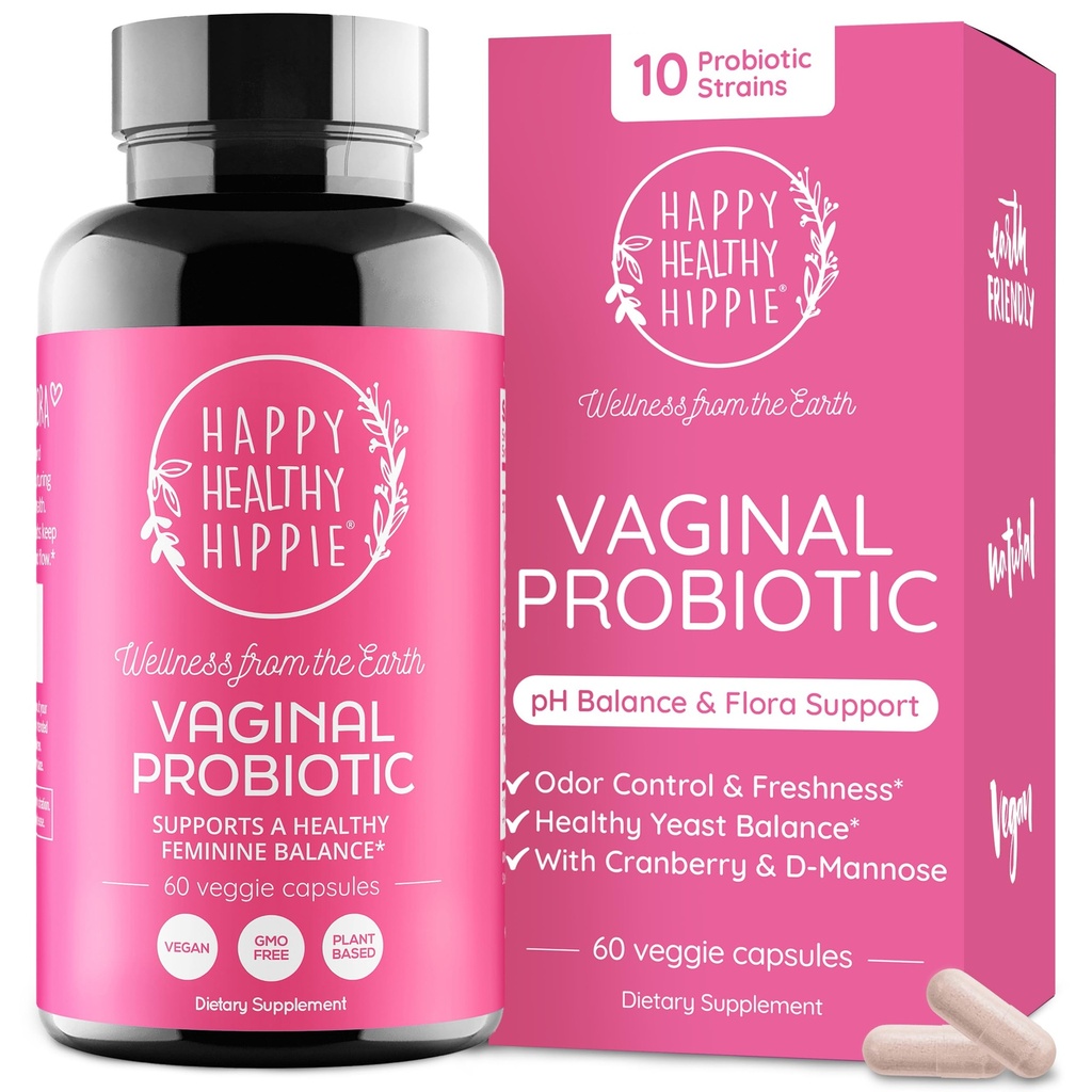 Vaginal probiotika for kvinner - ph Balance for kvinner ® 10B CFU - 10 Strains | Cranberry & D-Mannose | BV, Yeast, Flora & Odor Control | Urinal, Gut & Digestive Helse støtte piller, 60 Ct