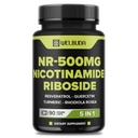 5in1+ Nicotinamid Riboside Supplement med Resveratrol, Quercetin, Turmeric, Rhodiola Rosea - 90 Antall i 90 dager