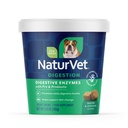NaturVet – Digestive enzymer - Plus probiotika og prebiotika – bidrar til å støtte kostholdsendringer og et sunt digestive trekk – for hunder (Soft Chews, 70 Count)