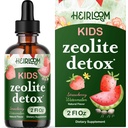 Zeolit detox for barn flytende dråper - Gentle daglig rengjøring og tale støtte med metylert B12 & vitamin D - Kids Clinoptilolit Zeolit Drops Detox Cleanse Supplement 2oz