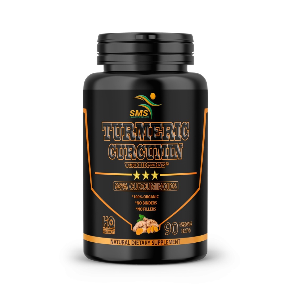 Turmerisk curcumin med svart pepper 1.500 mg | 90 Veggie kapsler | Diett Supplement med 95% standardisert curcuminoids & Bioperin for potens og absorpsjon | Ikke-GMO, Glutenfri
