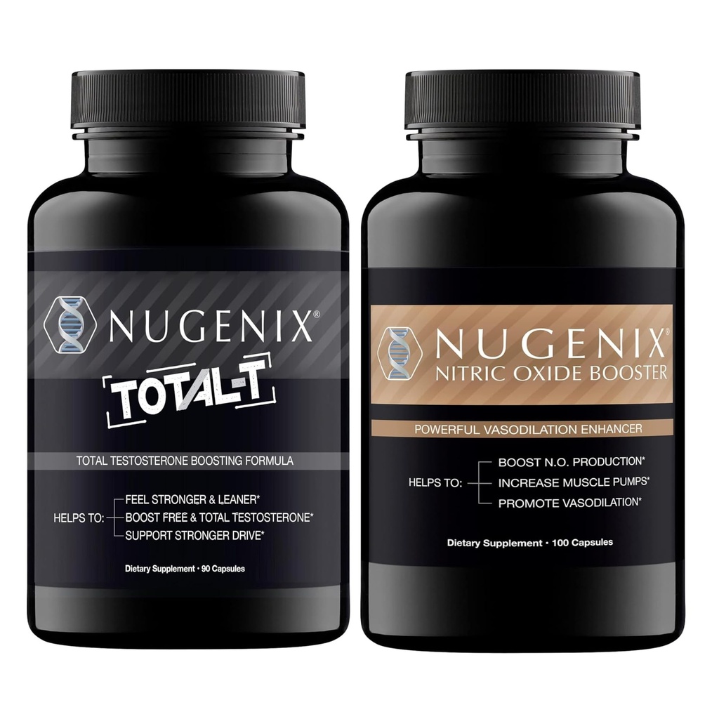 Nugenix Nitric Oxid Booster og total-T Testosteron Booster for menn