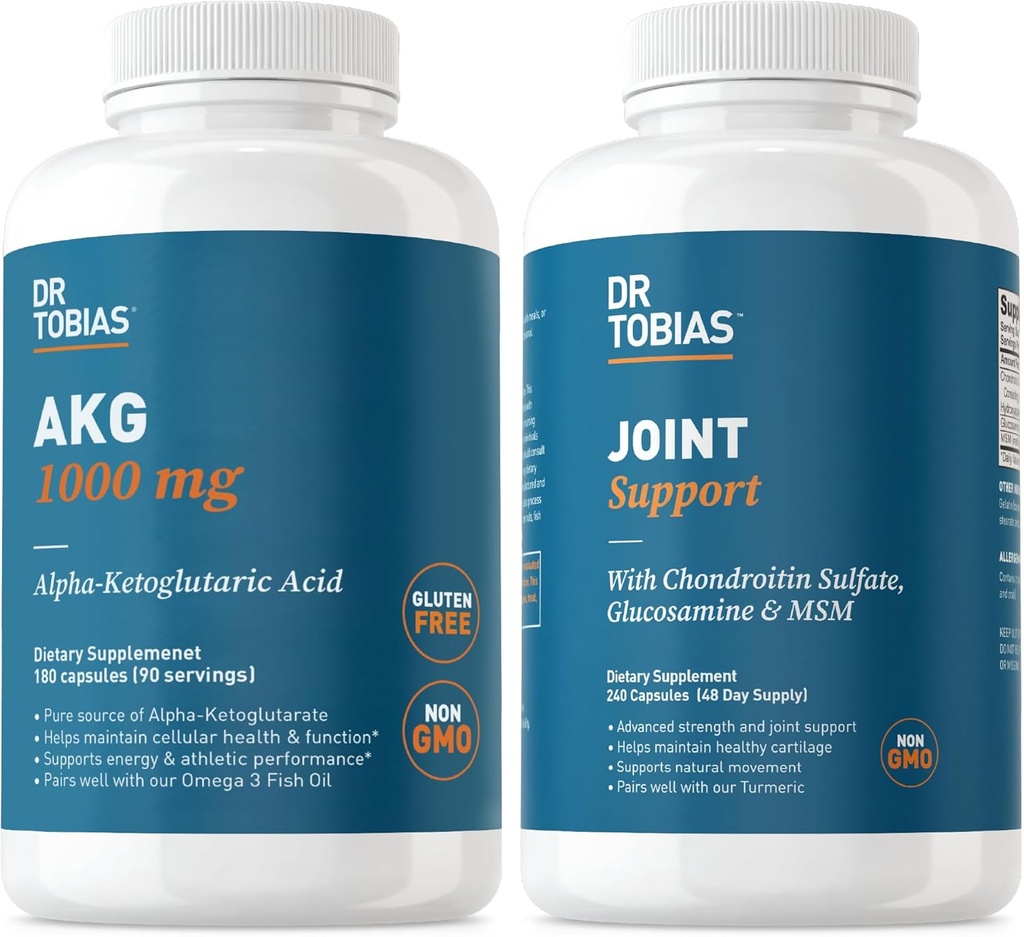 Dr. Tobias AKG Supplement & felles støtte Supplement - Støtter energi, muskler, Cartilage og felles helse, ikke-GMO