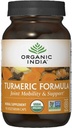 Organic India Turmeric Curcumin Herbal Supplement - Joint Mobility & Support, Immunsystemstøtte, sunn inflammatorisk respons, Hele rottilskudd, organisk trikatu - 90 kapsler