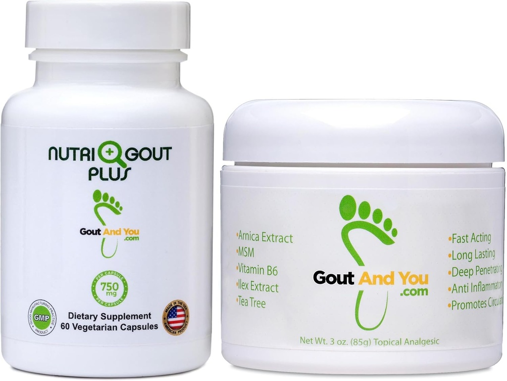 NutriGout Plus uric syre støtte og terapeutisk relief emnekrem med Arnica ekstrakt
