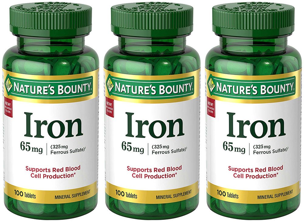 Jern 65 mg, 3 flasker (100 greve)