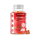 Vitamin A 25000 IU Gummies (retinyl Palmitat) - Naturlig Strawberry Flavor - 120 Pectin Basert Gummies (1 flaske)