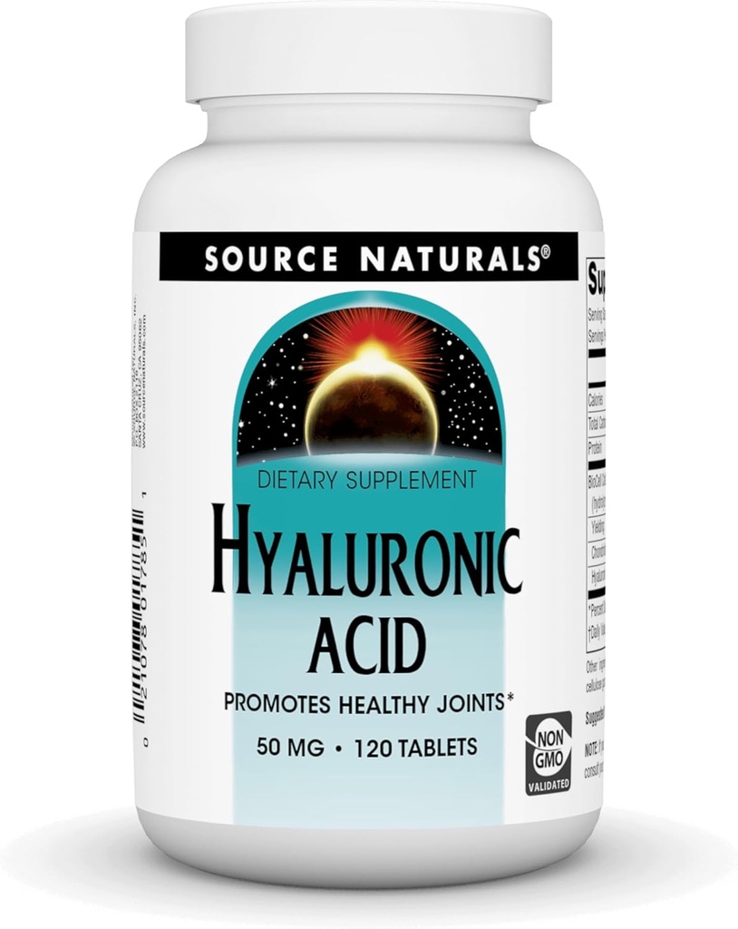 Kilde Naturals Hyaluronsyre, 50 mg, 120 tabletter