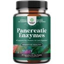 Pancreatin Digestive Enzymes Digestion for Gut Helse - Pancreatic Digestive Enzymes for kvinner & menn med protease, Lipase & Amylase - Bloating, Mage helse, fett, karbohydrater og protein - 60 greve