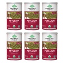 ORGANIC INDIA Hele Psyllium Husk Powder Organic - Psyllium Husk Fiber Supplement, Digestionsstøtte, Vegan, Glutenfri, Ikke-GMO, Oppløselig & Uoppløselig Fiber Kilde - 12 oz Canister, 6 Pack