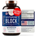 Histamin blokker for allergier - Quercetin, Stinging Nettle Flavonoider Naturlige antihistaminer tabletter - Allergi relief kosttilskudd og antihistaminer for voksne - 60 Vegan Histamin blokk kapsler