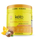Keto Vitals Electrolytes pulver - sukkerfri keto elektrolyter pulver med kalium, magnesium, natrium, og kalsium - Ingen sukker elektrolyte drikkblanding & hydrasjon pulver, 60 serveringer, Pineapple Coconut