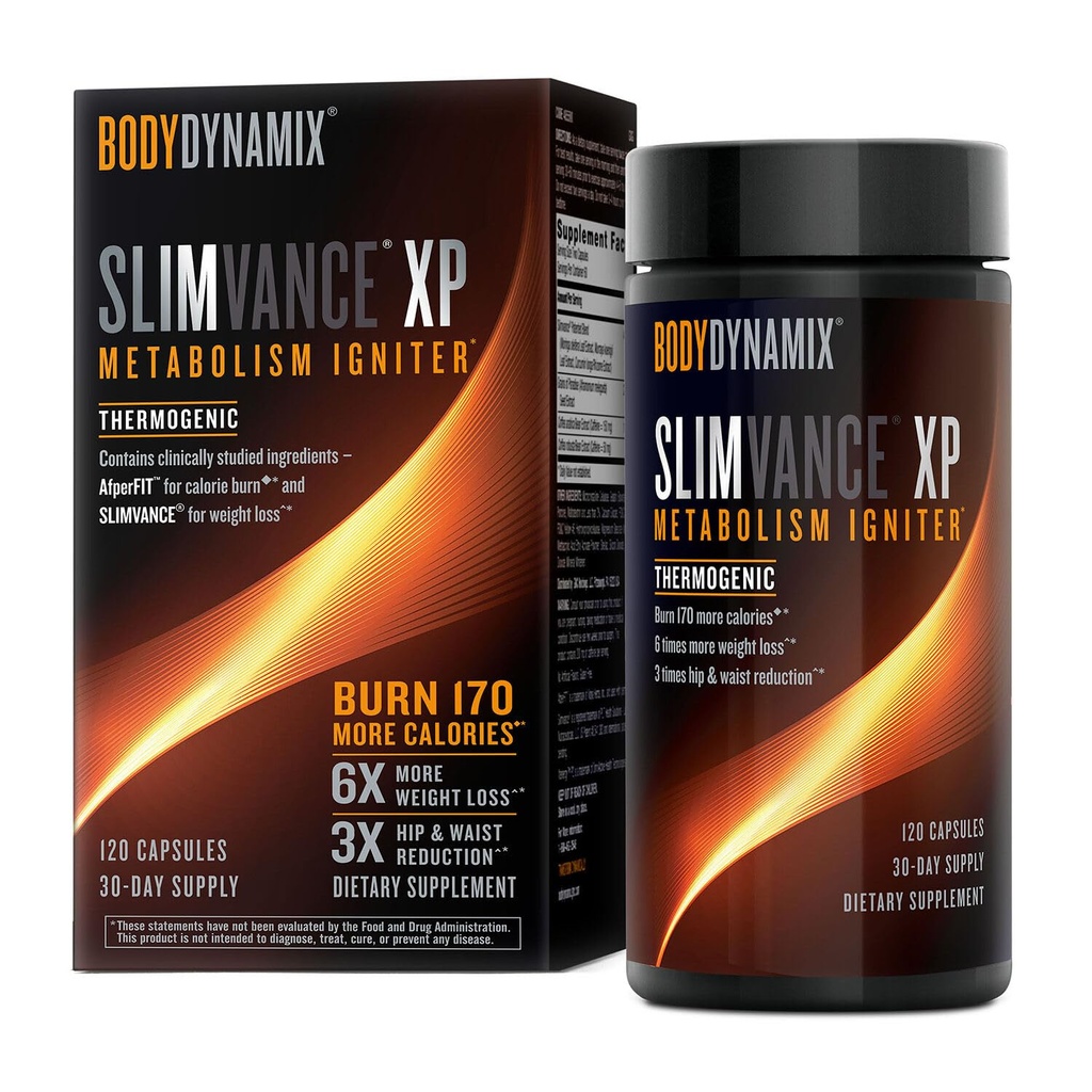 Slimvance Xprometabolic Igniter, Botanisk Diett Support, Avansert termogen, Brenne flere kalorier, Vekt og fett tap, Energi, Fokus, for menn og kvinner, Proven Ingredienser og kaffe, 120 greve, 30 SVG