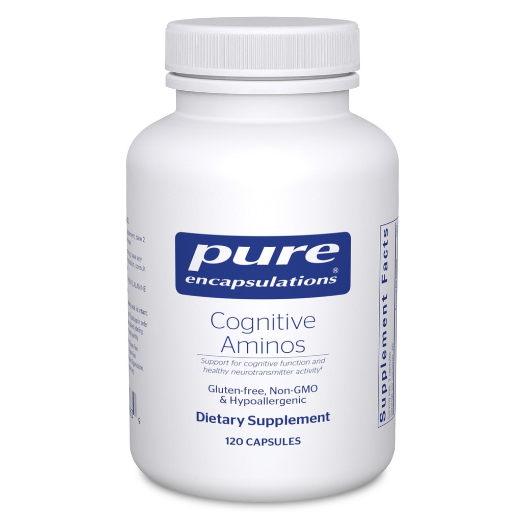 Ren innkapslinger Kognitive Aminos  Hypo Hypoallergenic Supplement for kognitiv funksjon støtte | 120 kapsler