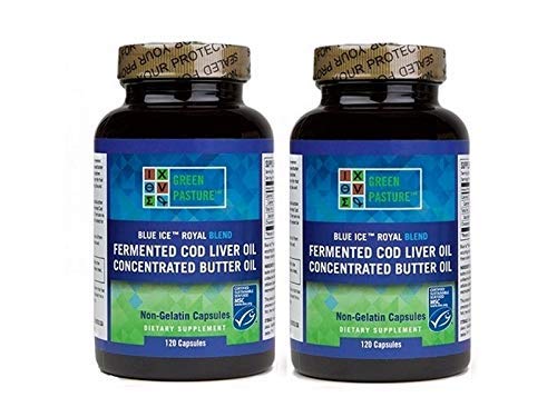 Grønn Pasta Blå Ice Royal Butter Olje Fermentert Cod Liver Oil Blend 240