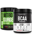 Jacked Factory Nitrosurge Pre-Workout i Cherry Limeade & BCAA i frukt punch for muskelbygging og gjenoppretting